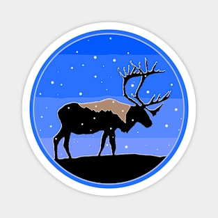 Caribou in Winter Magnet